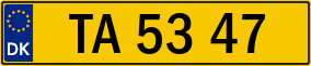 Trailer License Plate